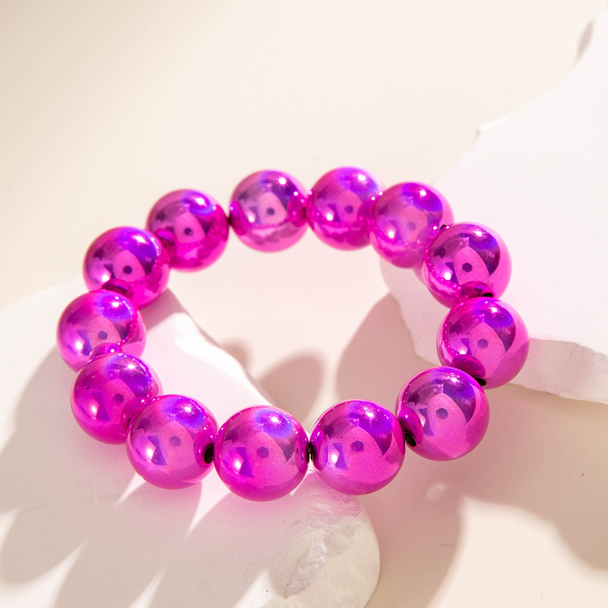 Wholesale Dopamine Colorful Gradient Beaded Bracelet